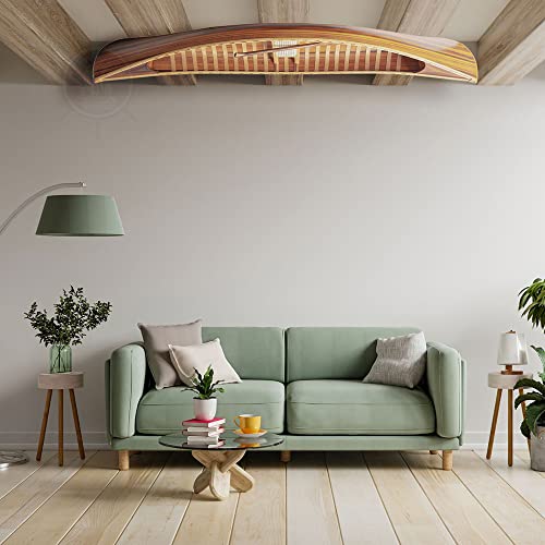 Old Modern Handicrafts Wooden Canoe with Ribs Curved Bow 10' Matte Finish for Display Old Modern Handicrafts