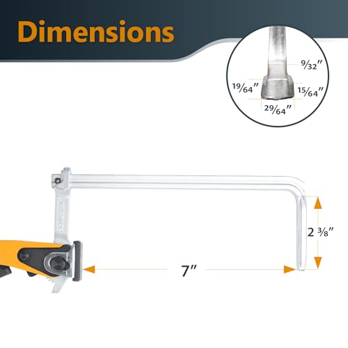 POWERTEC 71542V Quick Release Ratcheting Table Clamp for MFT and Guide Rail System, 7" Capacity (178mm) x 2-3/8" Throat Depth, 2 PK POWERTEC