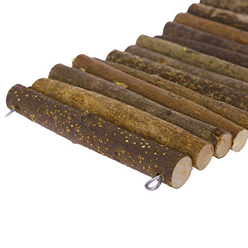 PINVNBY Guinea Pig Wooden Ladder Bridge Rabbits Hideout, House, Tunnel, Rodents Chew Toys for Bunny, Chinchillas, Hedgehogs, Ferrets, Rat and Small PINVNBY
