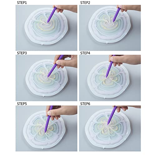 Nonstick Reusable Silicone Stir Sticks Measuring Cups Tool Kit for Epoxy Resin Casting Molds Round Stirring Rod Jewelry Measuring Cup Tool SYlive