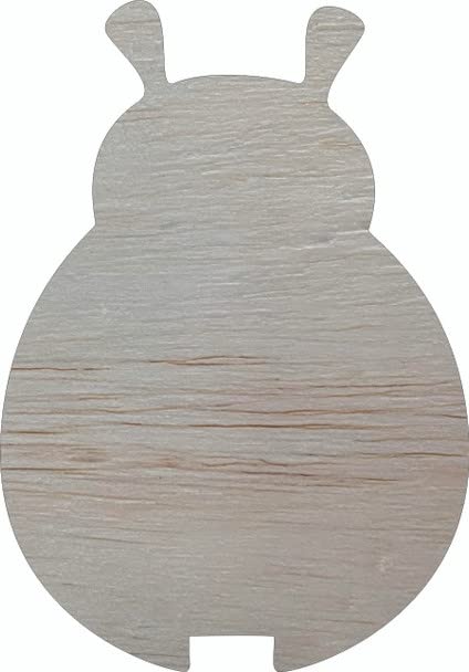 Ladybug Wood Shape, Unfinished Animal 10" Craft, Wooden Cutout NEXTCraft