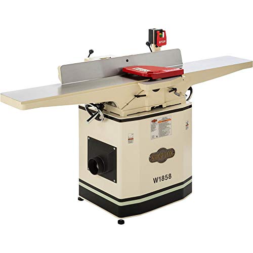 Shop Fox W1858 8" x 72" Dovetail Jointer with Helical Cutterhead & Mobile Base Shop Fox