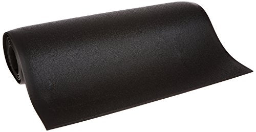 Bertech Anti Fatigue Floor Mat (Made in USA), 3 Feet Wide x 10 Feet Long x 3/8 Inches Thick, Textured Pattern Top, Black, RoHS and REACH Compliant Bertech