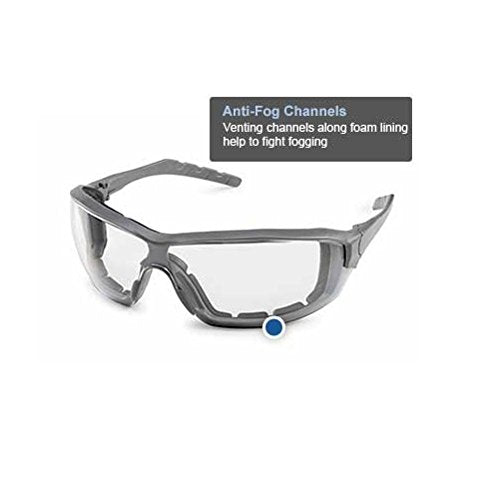 Gateway Safety 22GY78 Silverton Temple Version Safety Glass, Gray Frame - Gray FX2 Anti-Fog Lens Gateway Safety