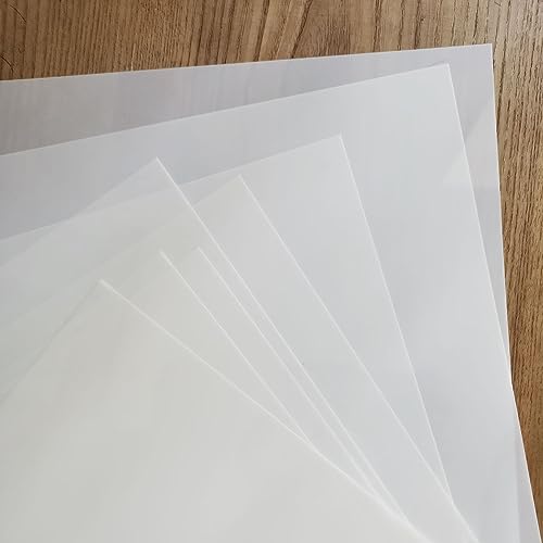 7.5mil Blank Mylar Sheets for Stencil, 8PCS 12x24 inch Milky Translucent PET Blank Stencil Making Sheet, Blank Mylar Templates for Cutting Machines, Qulinshine