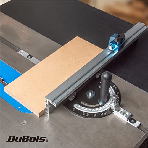 DuBois 51008 Table Saw Miter Gauge with 13 Precise Angle Stops and Standard 3/4” x 3/8” T-Slotted Miter Bar DuBois