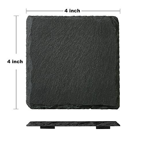 40 Slate Drink Coaster Engraving Blanks - Square Shapes for Versatile Use,Natural and Rustic Look Cakocaco