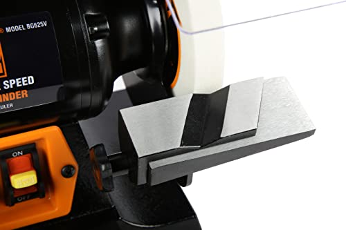 WEN BG625V 2.5-Amp 6-Inch Variable Speed Bench Grinder with Flexible Work Light , Black WEN