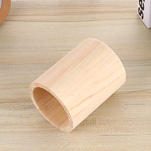 HEALLILY 2 Pcs Unfinished Wood Pen Pencil Holder Container Stationery Case Office Desktop Organizer Storage Case Stationery Storage Box for School HEALLILY