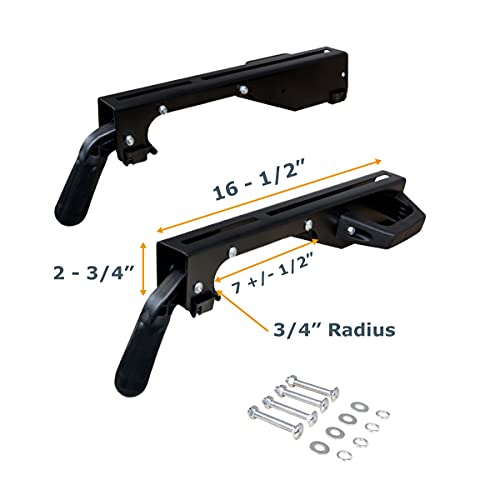 POWERTEC MT4000MBA Miter Saw Stand Mounting Brackets, Set of 2, Fits Ryobi, Black and Decker, Craftsman, and Kobalt Miter Saw Stand POWERTEC