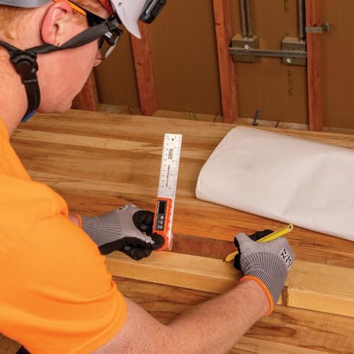 Klein Tools 935DAF Digital Angle Finder, Precision Measurements, Miter Saw Protractor Angle Calculation and Portable Design Klein Tools