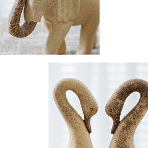 EXCEART 1 Pair Unfinished Wood Animal Ornaments Blank Wood Goose Peg Doll Figure Cutout Table Statue Model Desktop Centerpiece for Kids DIY Painting EXCEART