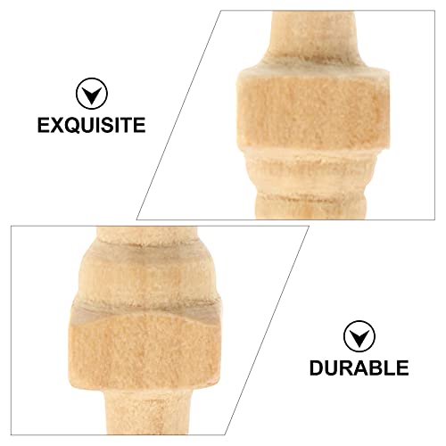 COHEALI 36 pcs Wooden Art Craft Decor Accessory DIY Spindles Unfinished Dollhouse Wood Handrails Layout Models Miniature Furniture for Mini Railing COHEALI