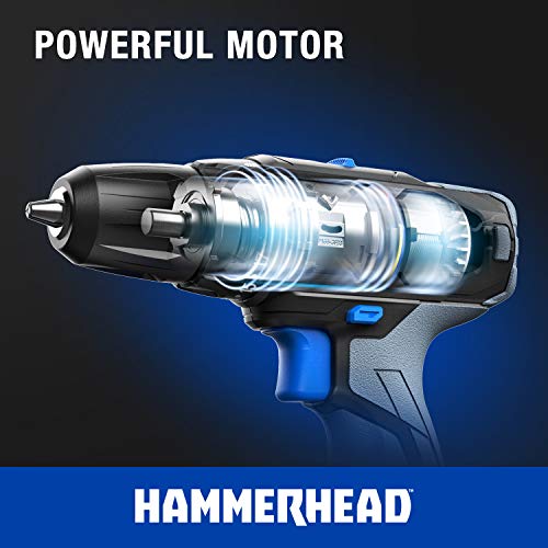 Hammerhead 20V Cordless 2-Tool Combo Kit: Drill and Impact Driver with 1.5Ah Battery and Charger - HCC2020 Hammerhead