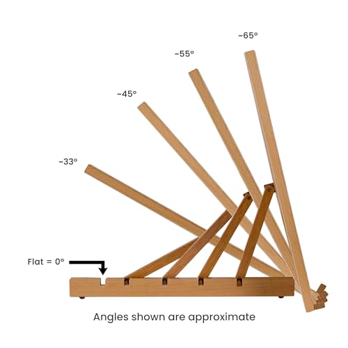 SoHo Urban Artist Extra Large 19.75" x 29.5" Adjustable Portable Drawing Board Stand Easel, 5 Positions, Natural Beechwood Finish Soho Urban Artist