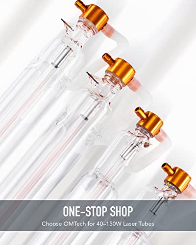 OMTech 50W CO2 Laser Tube for Laser Engraver & Cutter Machine, 850mm 50mm Dia Laser Cutter Tube with Borosilicate Glass 6000hr MTTF, Laser Cutting OMTech