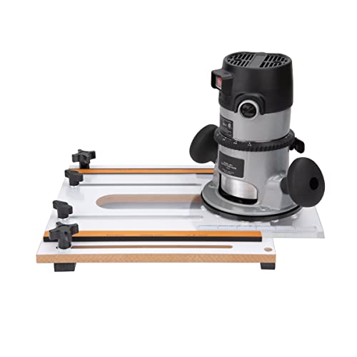 POWERTEC 71399 Router Fluting Jig, Router Jig for Precise Flutes, Router Table Accessories POWERTEC