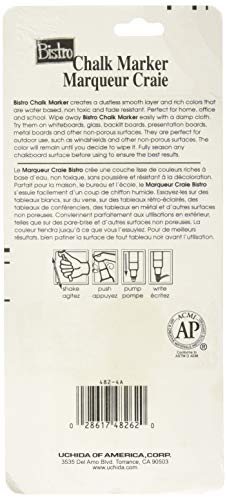 Uchida of America Bistro Chalk Marker, One Size, Multi, 4 per Set UCHIDA