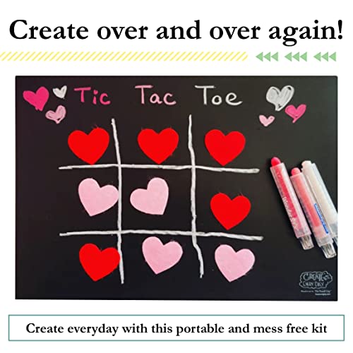 The Pencil Grip Create Everyday Black Board Playmat Kit with 8 Wonder Stix (TPG648) The Pencil Grip