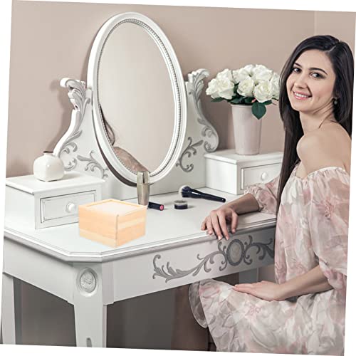 Abaodam 4 Pcs Wooden Storage Box Unfinished Square Jewelry Container Bracelet Stand Ring Holder Wood Crafts Basket Storage Bins Wooden Stand Souvenir Abaodam