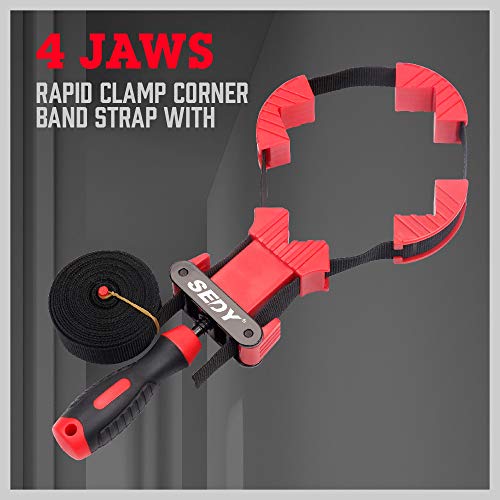 SEDY Band Clamp, Frame Clamp Quick Release Strap Clamp For Woodworking, Belt Clamp Strap Clamp SEDY