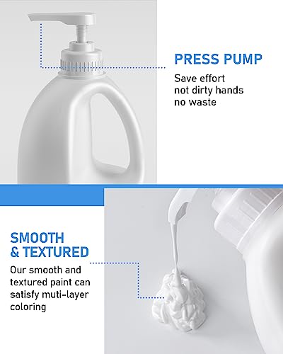 Nicpro White Large Acrylic Paint Set (69 oz, 2040 ml) Rich Art Painting Supplies Non Toxic for Multi Surface, Canvas, Wood, Leather, Fabric Stone Nicpro