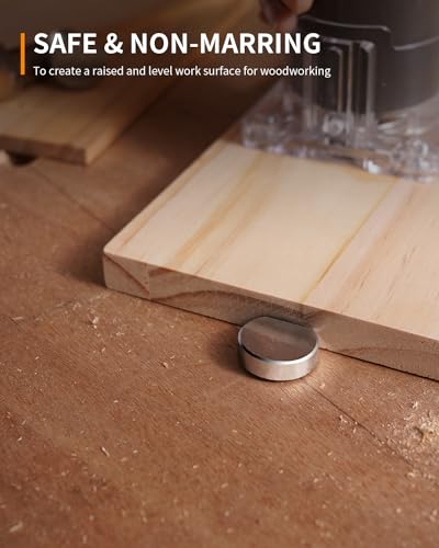 DAYDOOR Bench Dog Clamp, MFT Stainless Steel Table Stop for 3/4'' Dog Hole, Workbench Peg Brake Stops for Woodworking(19mm, 4 Pack) DAYDOOR