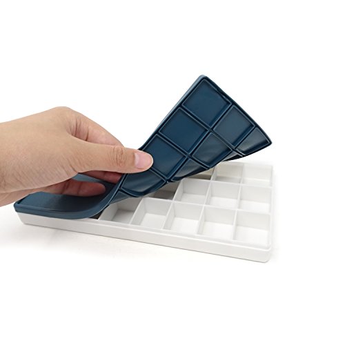Honbay 24 Compartments Plastic Paint Palette Paint Tray with Soft Lid for Watercolors, Gouache, Acrylic and Oil Paint HONBAY