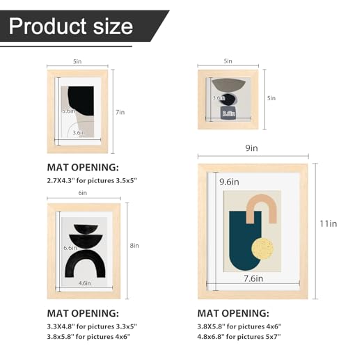 Egofine Picture Frame Set 12 Pack, Picture Frames Collage Wall Decor with Two 8x10, Four 5x7, Four 4x6, Two 4x4, Photo Frames for Wall and Tabletop, Egofine