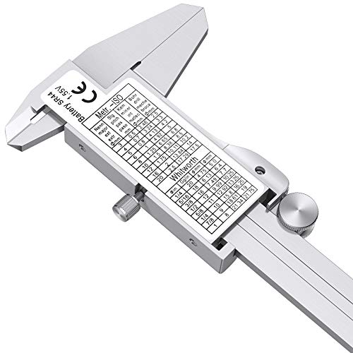 Neoteck 8 inch Digital Caliper and Feeler Gauge Set, Stainless Steel Electronic Vernier Caliper Measuring Tool Fractions/Inch/Metric Conversion Large Neoteck