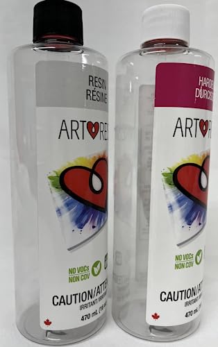 ArtResin - Epoxy Resin - Clear - Non-Toxic - 32 oz (16 oz Resin + 16 oz Hardener) (946 ml) ArtResin