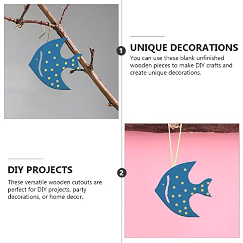 TOYANDONA 50Pcs Unfinished Wooden Cutouts Ocean Animals Wooden Paint Crafts for Kids Home Decor Ornament DIY Craft Art Project Octopus Shark Whale TOYANDONA