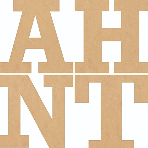 3 Inch Tall Wooden Letter Unfinished, Blank N Wood Craft Letter Abc's for Kids Learning Projects, Small Rockwell Font DIY NEXTCraft