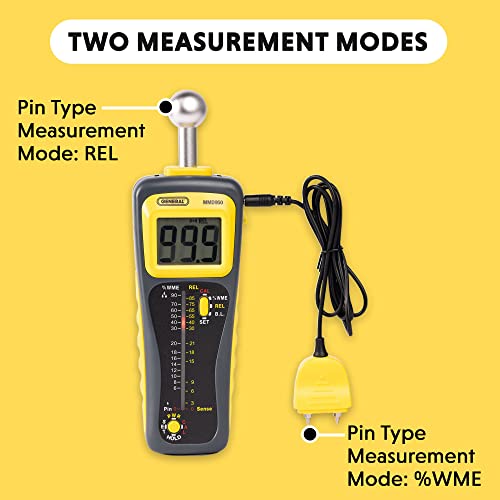 General Tools Moisture Meter MMD950 - Humidity Sensor - Pin Type / Pinless Device - Spherical Sensor General Tools