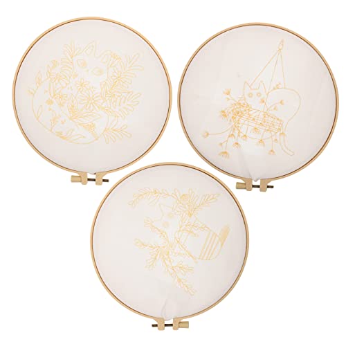 COHEALI 6 Sets Embroidery Material Pack Beginner Embroidery Kit Unfinished Stitchwork Art DIY Embroidery Material Embroidery Kit for Adults Craft Kit COHEALI