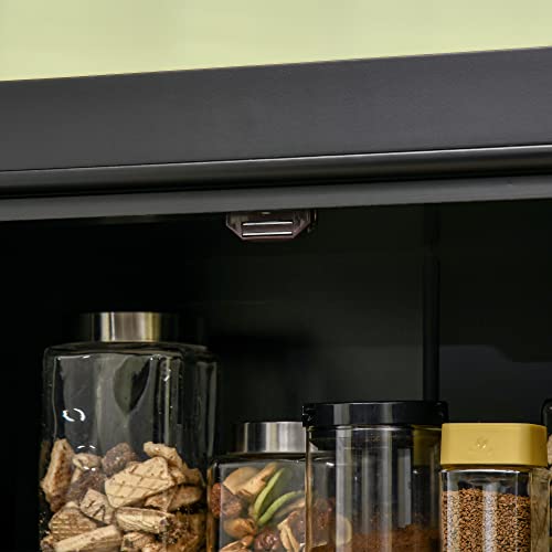 HOMCOM 72.5" Freestanding Black Kitchen Pantry Cabinet with Adjustable Shelves HOMCOM