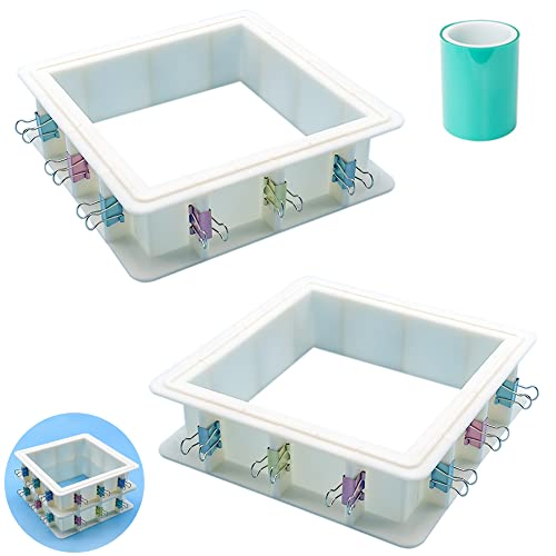 Nomanak 2-Pack Adjustable Mold-Housing for Silicone Molds-Making - Silicone Molds, Mold Making Silicone Rubber, Mold Housing Kit, Housing Frame for Nomanak
