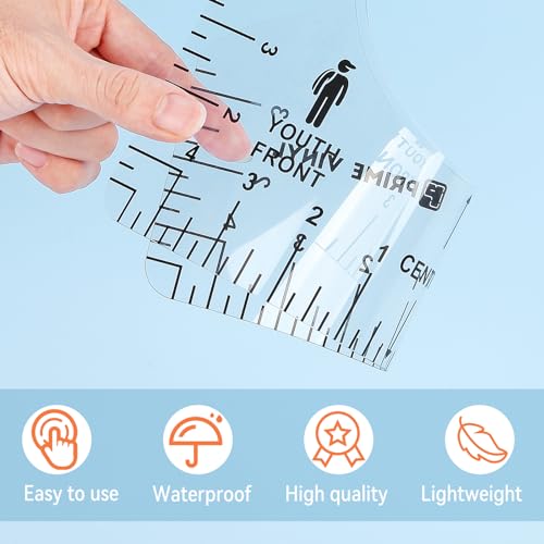 Tshirt Ruler Guide for Vinyl Alignment for 17pcs, Tshirt Ruler for Cricut Heat Press HTV Vinyl Center Designs, Tshirt Rulers for Craft Sewing Prime Vinyl