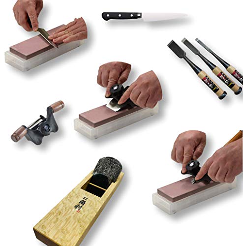 KAKURI Japanese Whetstone #5000 Grit, Professional Knife Sharpening Stone Set with Non-Slip Base Case, Made in JAPAN - WoodArtSupply