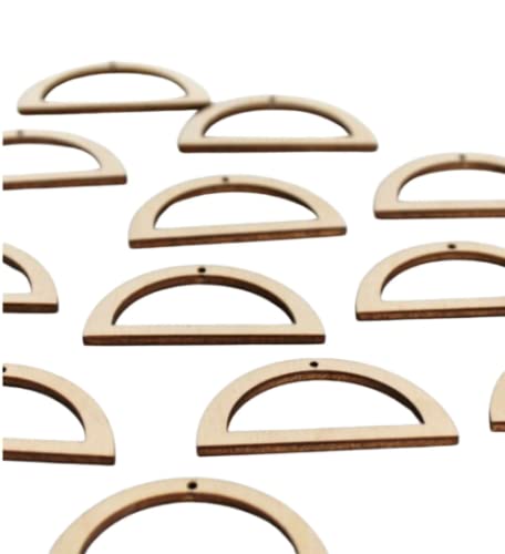 ALL SIZES BULK (12pc to 100pc) Unfinished Wood Wooden Hollow Semicircle Semi Circle Frame Laser Cutout Dangle Earring Jewelry Blanks Charms Ornaments Texan Wood Crafts