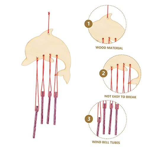 EXCEART 12pcs Decor Kits Ages Accessories Arts Homemade Unfinished Shaped Bell Gifts Garden Animals Indoor Blank Toys Wind Crafts Making Boys EXCEART