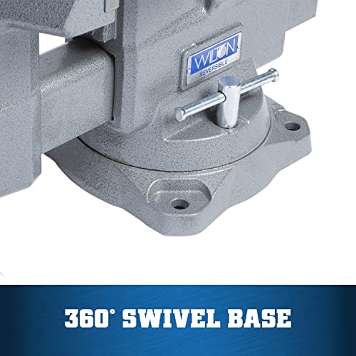 Wilton 8" Reversible Bench Vise, 9-1/4" & 14-1/2" Jaw Opening, 360° Swivel Base (4800R) Wilton