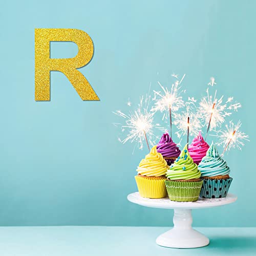 12 Inch Wooden Letter R, 1/4 Inch Thick Large Unfinished Wood Letter for Home Wall Decor, DIY Crafts DOMG