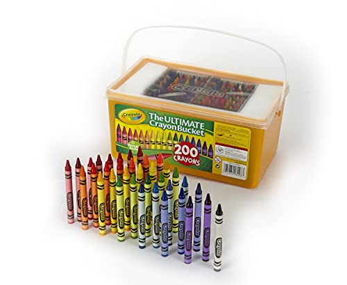 Crayola Ultimate Crayon Bucket, 200 Crayons, Duplicates of Favorite Colors, Gift for Kids Crayola