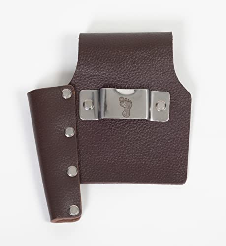 The Wood Shop Mate Heavy Duty Tape Measure Pencil Holder in Top Grain Leather Made to Last A Lifetime (Pencil on Left) Barefoot Custom Creations