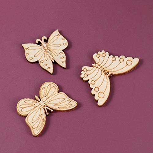 BESPORTBLE 100PCS Wood Slice DIY Wooden Craft Wood Craft Material Unfinished Wood Wooden Shapes Craft Shaped Slices Cutouts Woodsy Decor Cutouts for BESPORTBLE