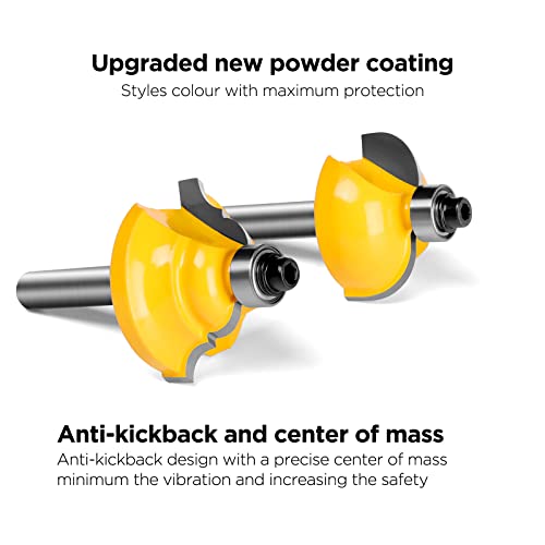 TOOLDO Router Bits Set 50 Pieces,1/4” Shank Tungsten Carbide Router Bits, Professional Router Bit Kit for DIY, Woodworking Project… TOOLDO