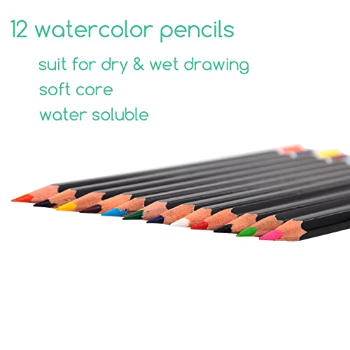 Falling in Art Painting Set for Kids with Table Easel-Acrylic Painting Starter Kit with Art Smock, 12 Acrylic Paints, 12 Water Soluble Colored Falling in Art