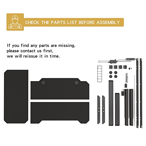 Jceet Adjustable Height L-Shaped 59 Inch Electric Standing Desk - Sit Stand Computer Desk, Stand Up Desk Table for Home Office, Black Frame and Top Jceet