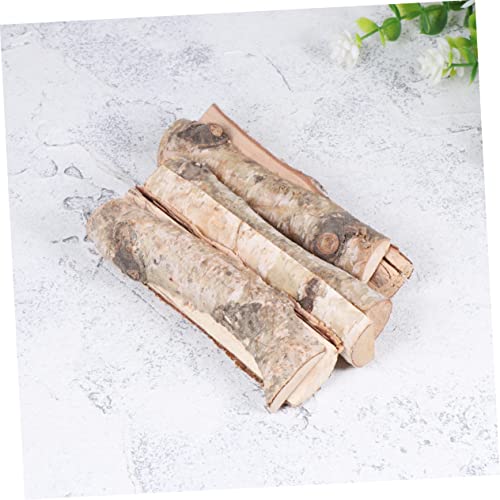 SEWACC 8 Pcs Nativity Decor Reptile Decor Artificial Fireplace Birch Log Bundle Mini Birch Logs Christmas Xmas Party Wood Pieces Christmas Photo SEWACC